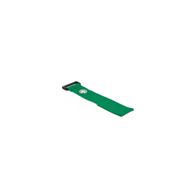 Delock Klett-Kabelbinder mit Schlaufe und Befestigungsöse L 280 x B 38 mm grün 3 Stück — image 3