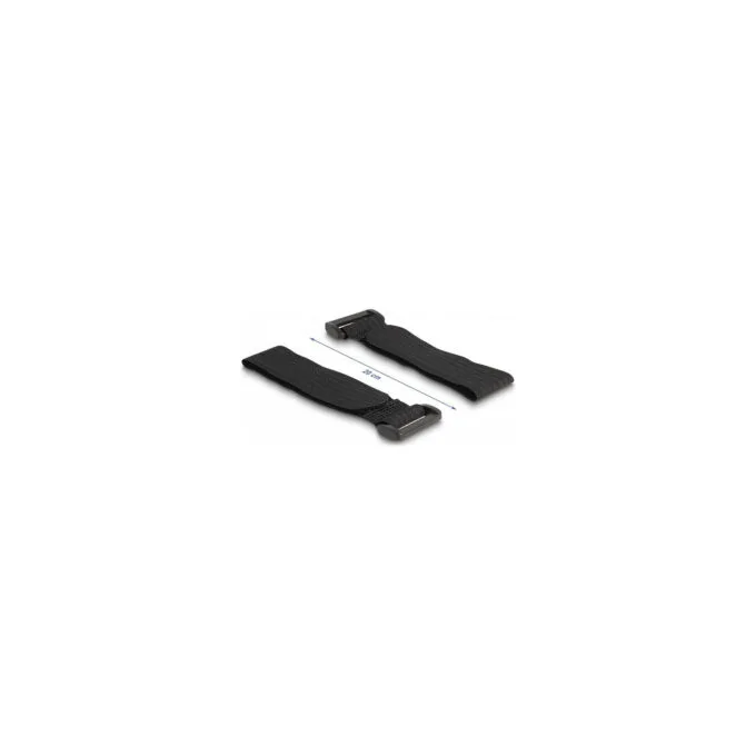 Delock Klettpad selbstklebend mit Klett-Kabelbinder Set 10 Stück schwarz — image 3