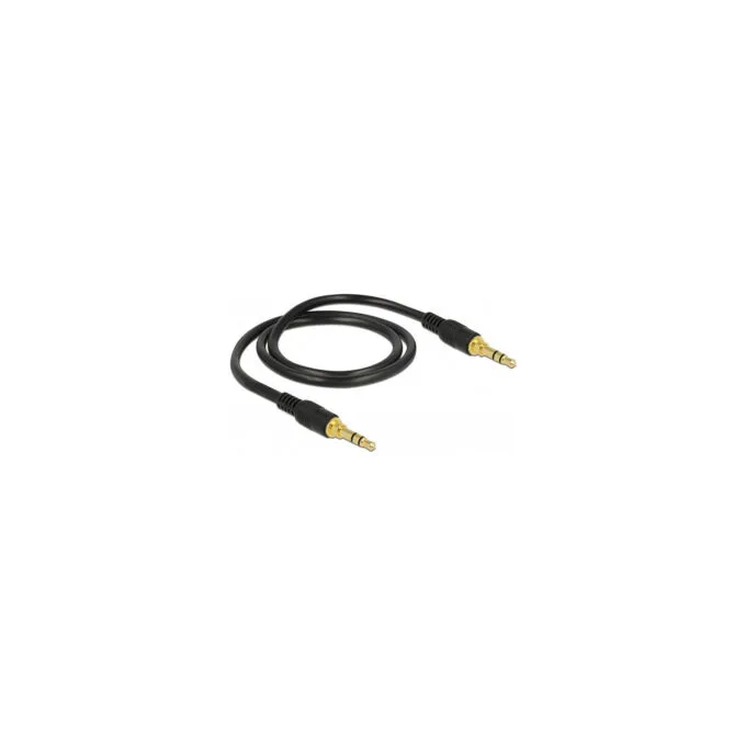 Delock Klinkenkabel 3.5 mm 3 Pin Stecker to Stecker 0.5 m schwarz — image 2