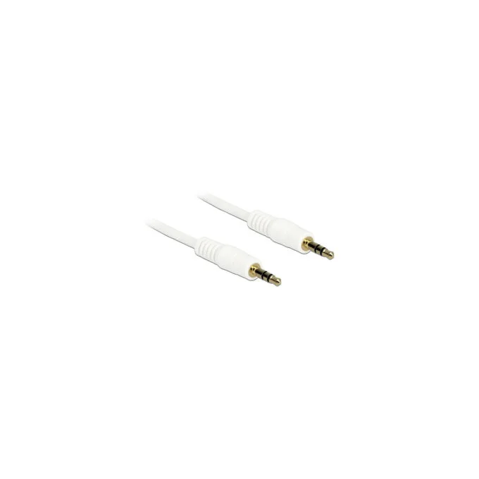 Delock Klinkenkabel 3.5 mm 3 Pin Stecker to Stecker 0.5 m weiß — image 1