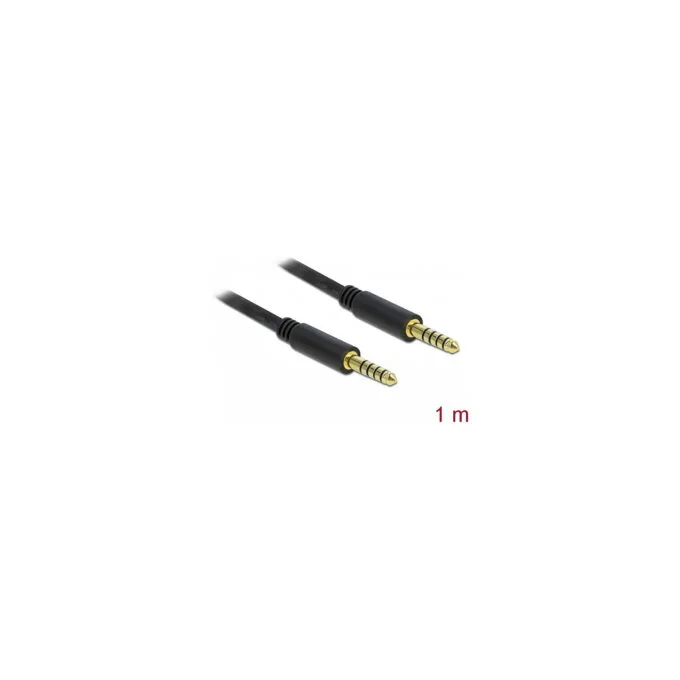 Delock Klinkenkabel 4.4 mm 5 Pin Stecker zu Stecker 1 m schwarz — image 2