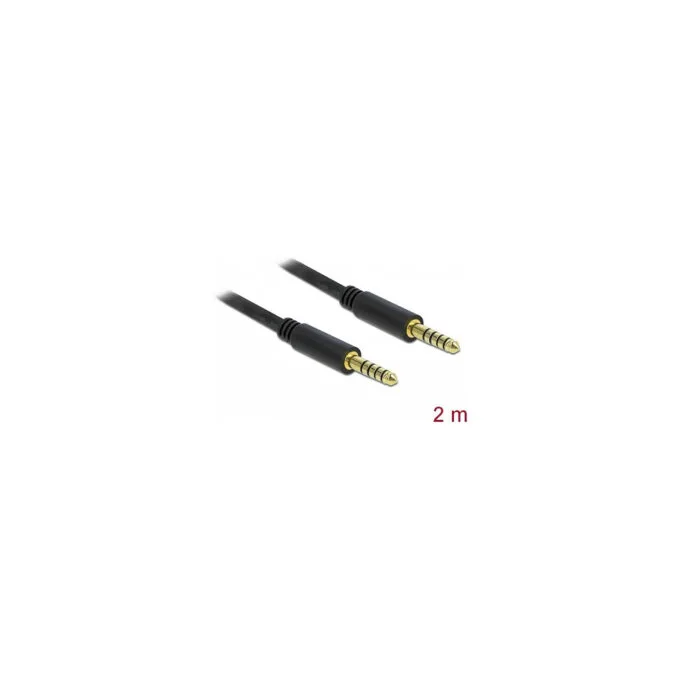 Delock Klinkenkabel 4.4 mm 5 Pin Stecker zu Stecker 2 m schwarz — image 2