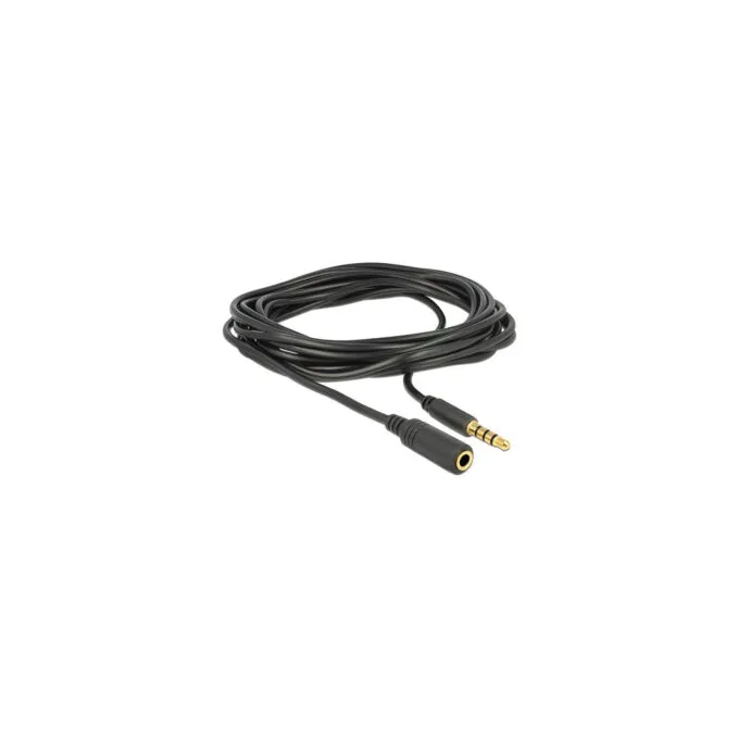 Delock Klinkenverlängerungskabel 3.5 mm 4 Pin Stecker zu Buchse 3 m schwarz — image 2