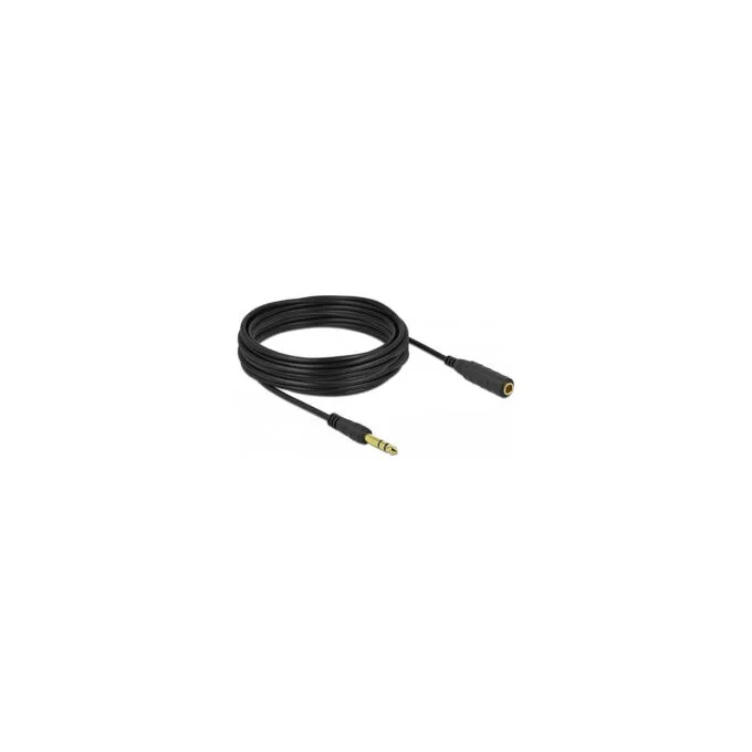 Delock Klinkenverlängerungskabel 6.35 mm 3 Pin Stecker zu Buchse 10 m schwarz — image 2