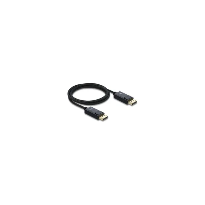 Delock Koaxiales DisplayPort Kabel 16K 60 Hz 80 Gbps mit Geflechtmantel 2 m — image 1