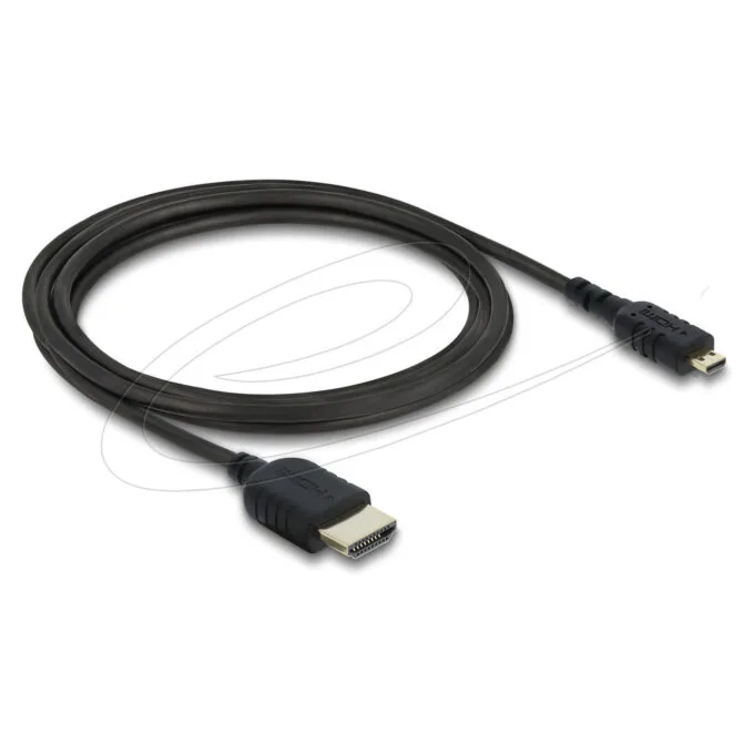 Delock Koaxiales High Speed HDMI Kabel HDMI Stecker zu Micro HDMI Stecker 8K 60 Hz 2 m — image 1