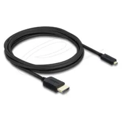 Delock Koaxiales High Speed HDMI Kabel HDMI Stecker zu Micro HDMI Stecker 8K 60 Hz 3 m