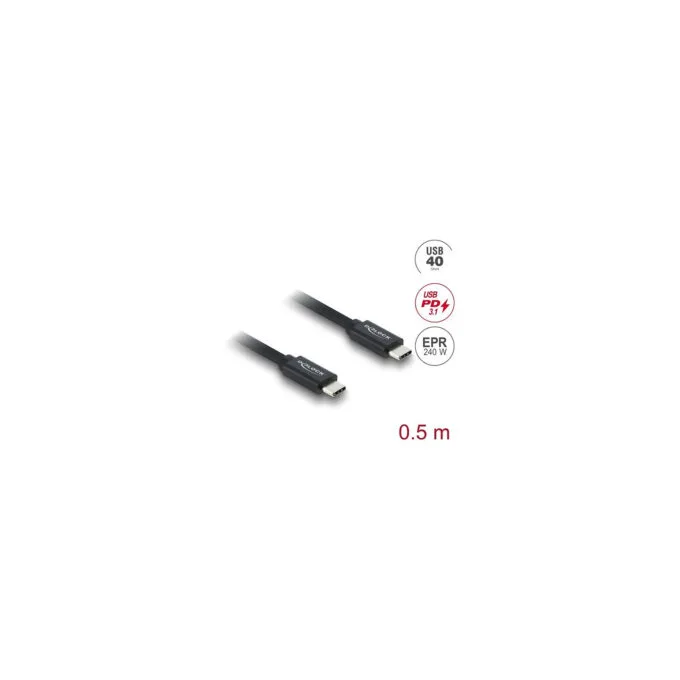 Delock Koaxiales USB 40 Gbps Kabel USB PD 3.1 240 W 0.5 m — image 2