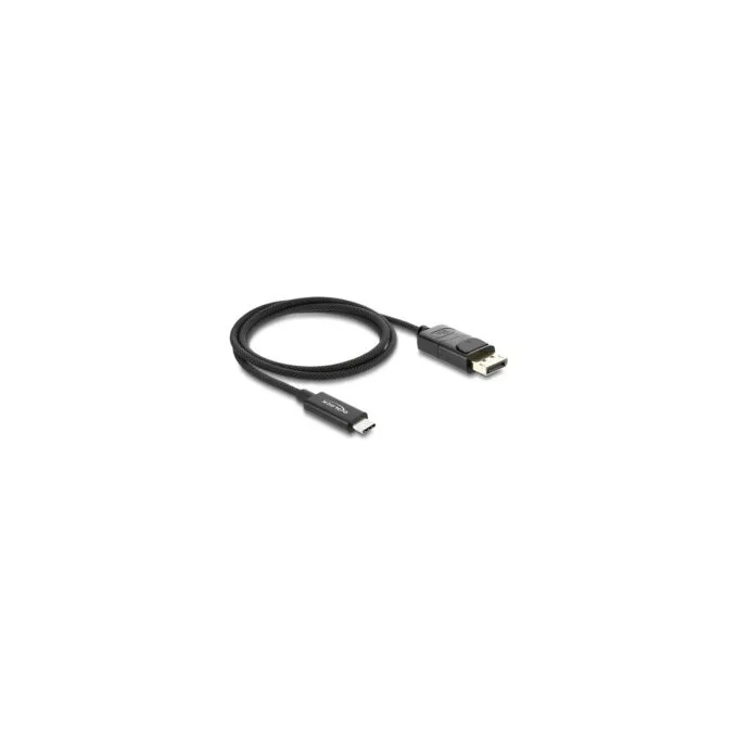 Delock Koaxiales USB Type-CTM zu DisplayPort Kabel (DP Alt Mode) 4K 60 Hz mit Geflechtmantel 1 m — image 1