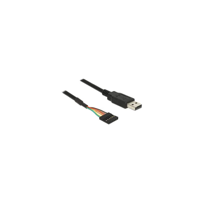 Delock Konverter USB 2.0 Stecker zu TTL 6 Pin Pinheader Buchse 1.8 m — image 1
