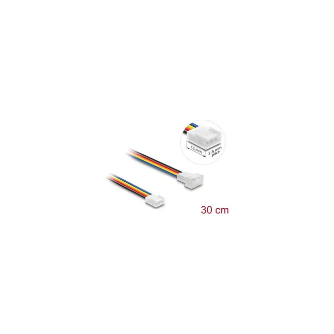 Delock Lüfter Verlängerungskabel PWM Stecker zu Buchse 4 Pin. Steckerlänge 13 mm. 30 cm — image 2