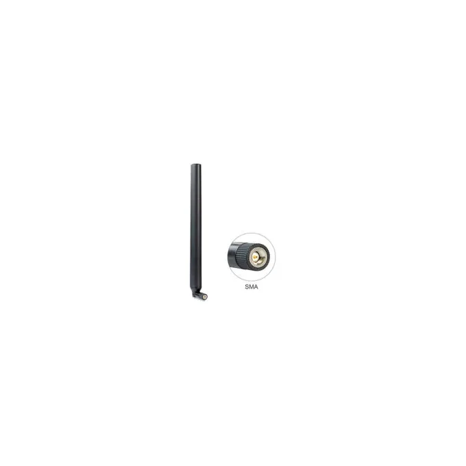 Delock LTE Antenne SMA Stecker 0.1 - 4.5 dBi omnidirektional mit Kippgelenk schwarz — image 1