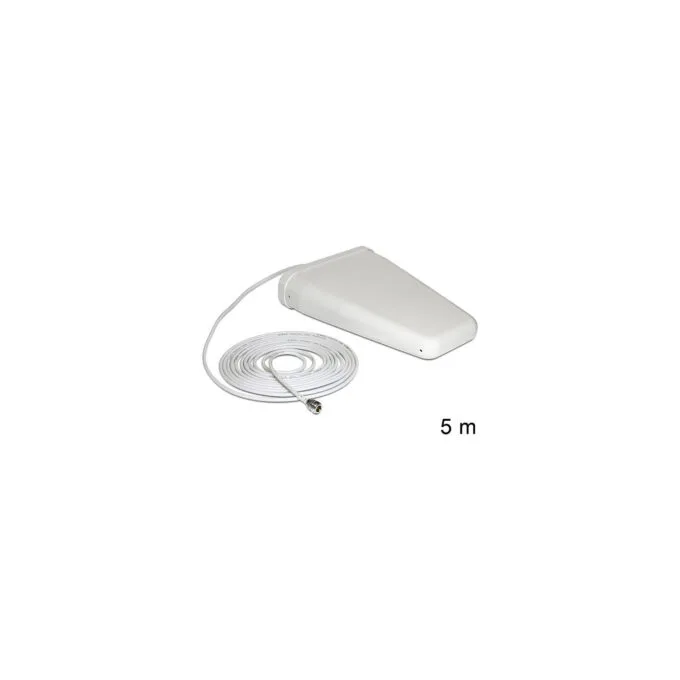 Delock LTE Band 20 1 3 7 Antenne N Buchse 8 ~ 9 dBi 5 m RG-58 direktional weiß outdoor — image 1