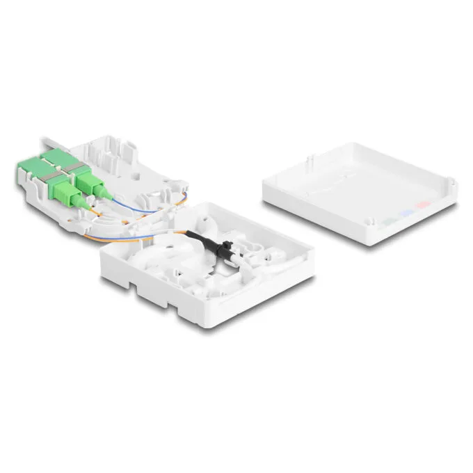 Delock LWL Anschlussdose 2 x SC APC Simplex mit Verlegekabel Set 20 m — image 6