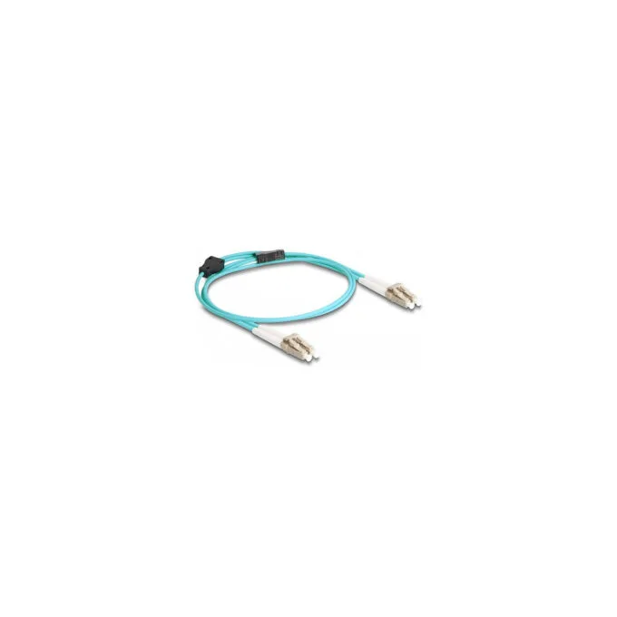 Delock LWL Kabel mit Metallarmierung LC Duplex zu LC Duplex Multimode OM3 1 m — image 1