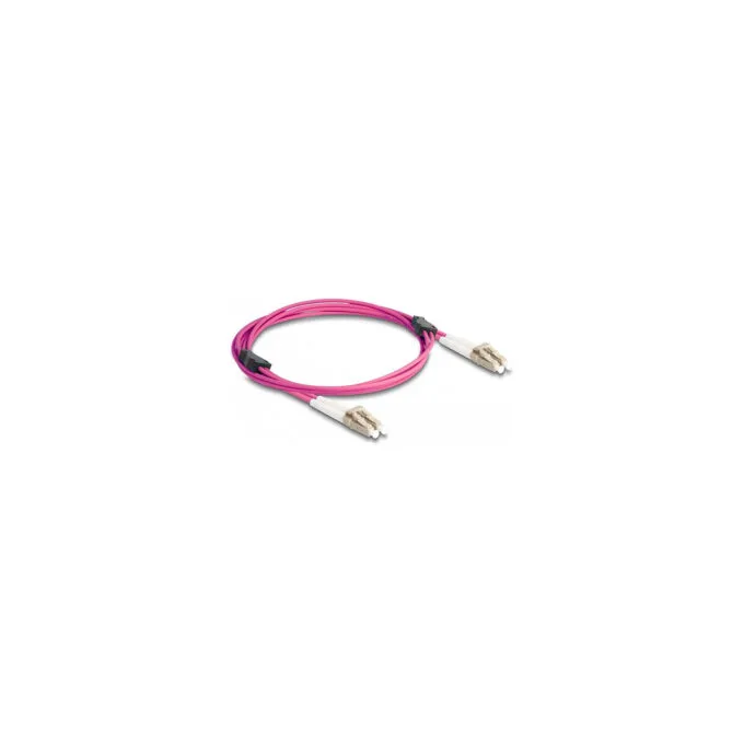 Delock LWL Kabel mit Metallarmierung LC Duplex zu LC Duplex Multimode OM4 2 m — image 1