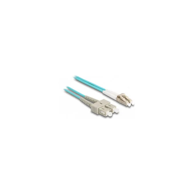 Delock LWL Kabel mit Metallarmierung LC Duplex zu SC Duplex Multimode OM3 1 m — image 2