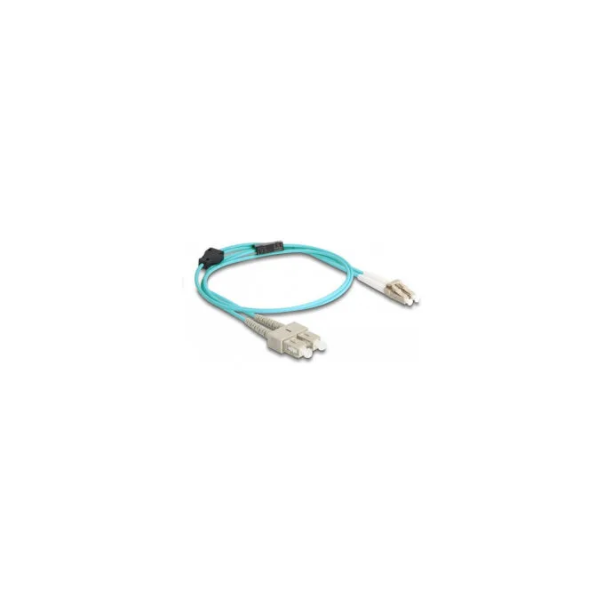 Delock LWL Kabel mit Metallarmierung LC Duplex zu SC Duplex Multimode OM3 1 m — image 1