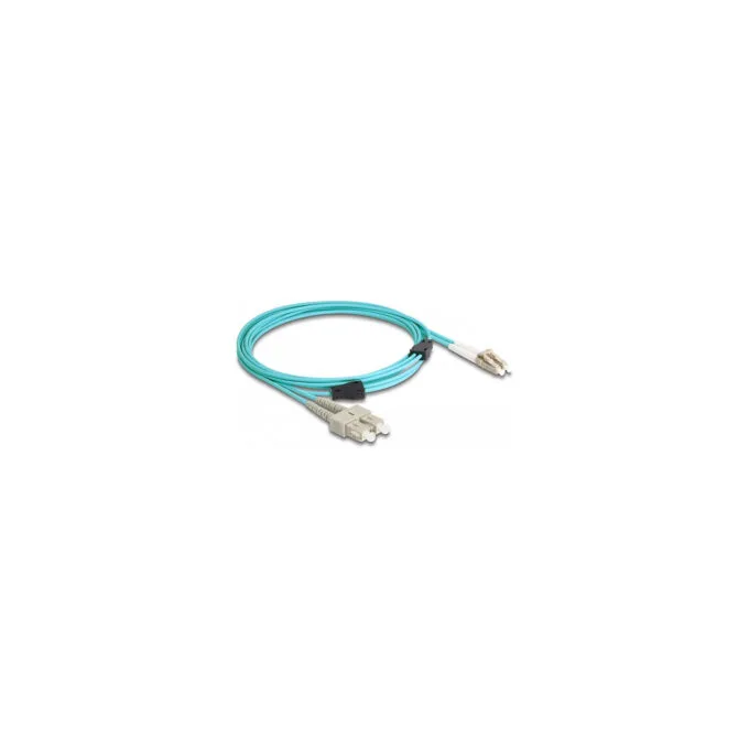 Delock LWL Kabel mit Metallarmierung LC Duplex zu SC Duplex Multimode OM3 3 m — image 1