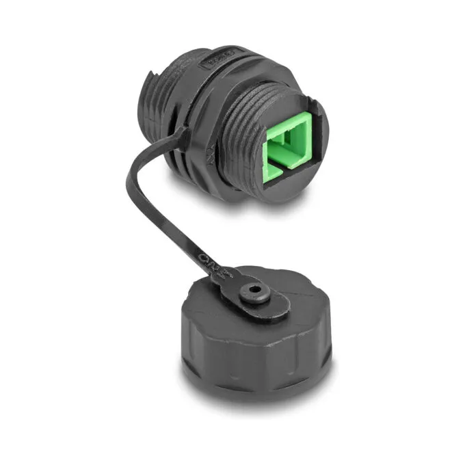 Delock LWL Kabelverbinder SC Simplex Buchse zu SC Simplex Buchse mit Verschlusskappe wasserfest — image 1