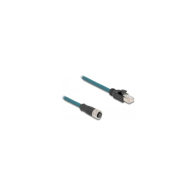 Delock M12 Adapterkabel A-kodiert 8 Pin Buchse zu RJ45 Stecker 50 cm — image 2