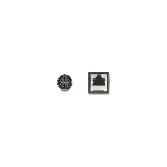 Delock M12 Adapterkabel X-kodiert 8 Pin Buchse zu RJ45 Buchse 50 cm — image 3