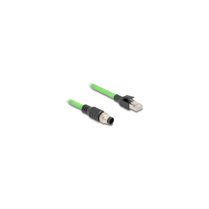 Delock M12 Kabel A-kodiert 8 Pin Stecker zu RJ45 Stecker PUR (TPU) 1 m — image 3