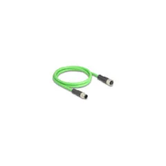 Delock M12 Kabel D-kodiert 4 Pin Stecker zu Buchse PUR (TPU) 1 m