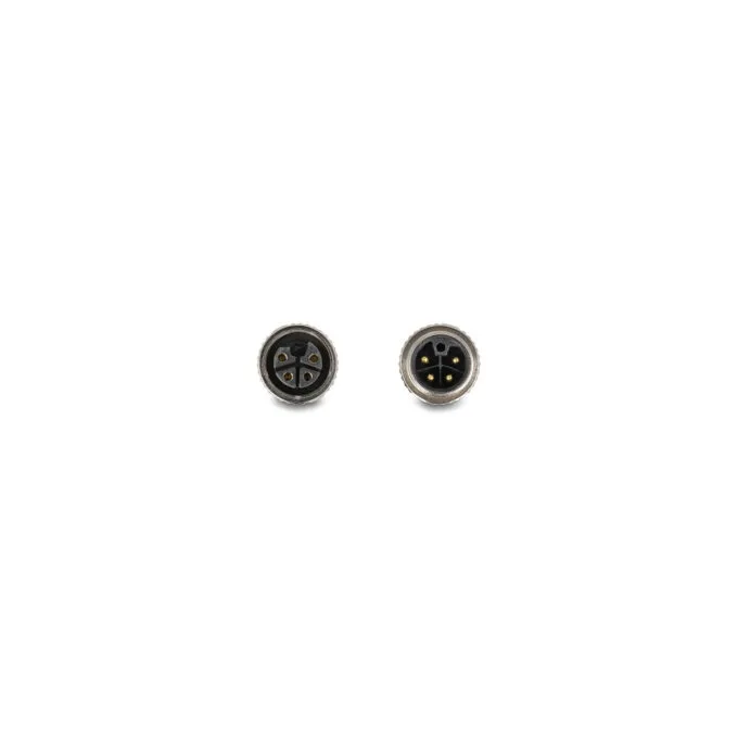 Delock M12 Kabel L-kodiert 4 Pin Stecker rechts gewinkelt zu Buchse gerade PUR schleppkettentauglich 2 m schwarz — image 3