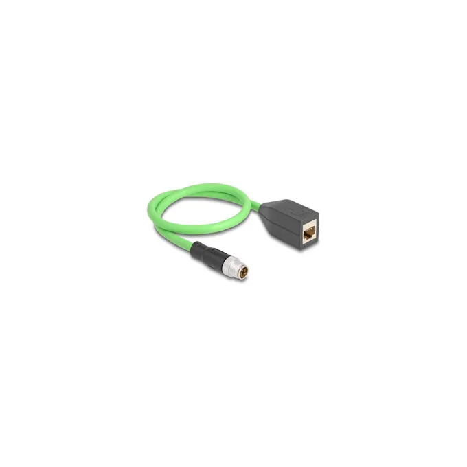 Delock M12 Kabel X-kodiert 8 Pin Stecker zu RJ45 Buchse PUR (TPU) 0.5 m — image 2