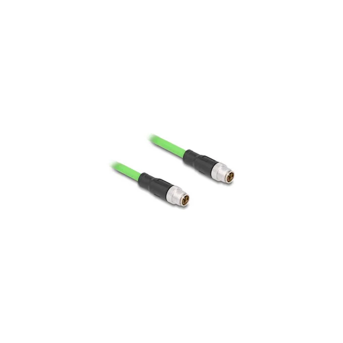 Delock M12 Kabel X-kodiert 8 Pin Stecker zu Stecker PUR (TPU) 2 m — image 3