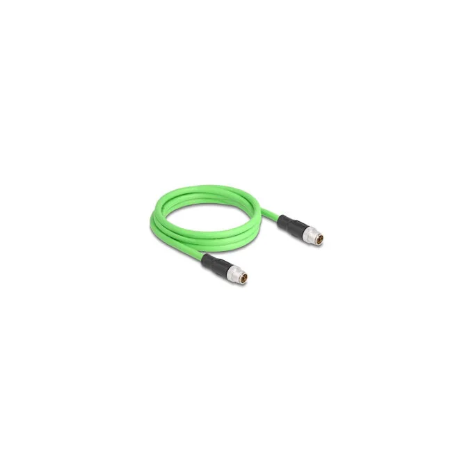 Delock M12 Kabel X-kodiert 8 Pin Stecker zu Stecker PUR (TPU) 2 m — image 1
