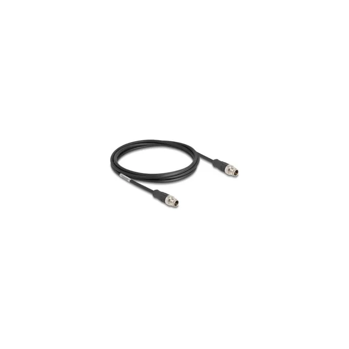 Delock M12 Kabel X-kodiert 8 Pin Stecker zu Stecker PVC 2 m — image 1