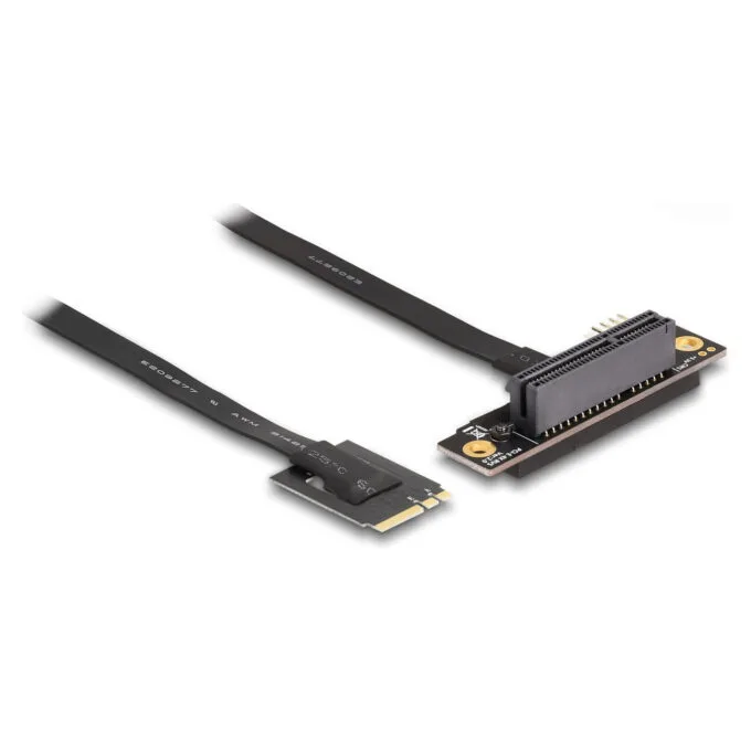 Delock M.2 Key A+E zu PCIe x4 NVMe Adapter gewinkelt mit 20 cm Kabel — image 1