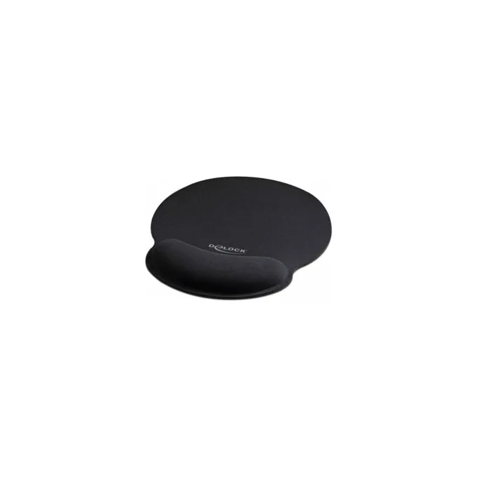 DELOCK Mauspad mit Handballenauflage rund schwarz — image 1