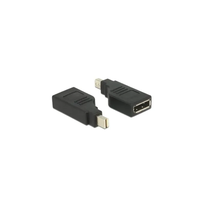 DELOCK Mini DisplayPort 1.2 to DisplayPort Adapter - 90-degree Rotated - Black — image 1