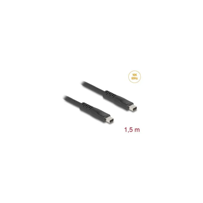 Delock Mini DisplayPort Kabel 16K 60 Hz 80 Gbps 1.5 m — image 2