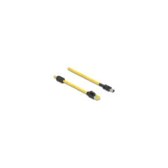 Delock Mini I O 8 Pin D-Form Typ 2 Stecker zu RJ45 Stecker Cat.6 Kabel 5 m gelb
