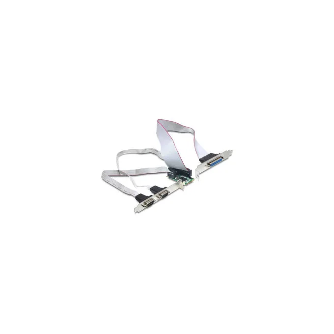 Delock Mini PCIe I O PCIe full size 2 x Seriell RS-232. 1 x Parallel — image 1