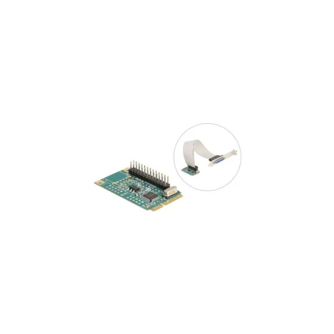 Delock Mini PCIe I/O PCIe Interface Card - Full Size - 1 x Parallel — image 1