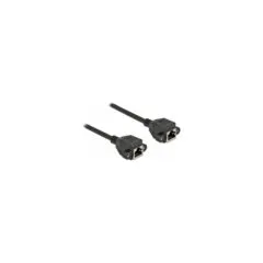Delock Netzwerk Verlängerungskabel S FTP RJ45 Buchse zu RJ45 Buchse Cat.6A 1 m schwarz