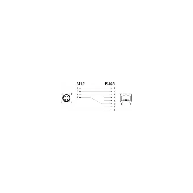 Delock Netzwerkadapter M12 D-kodiert 4 Pin Stecker zu RJ45 Buchse — image 3