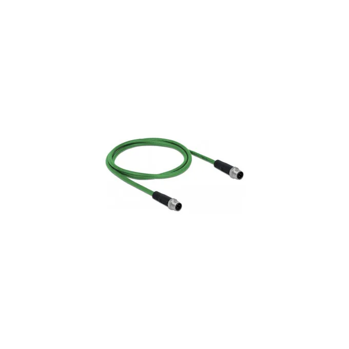 Delock Netzwerkkabel M12 D-kodiert 4 Pin Stecker zu Stecker TPU 1 m — image 2