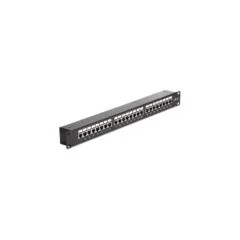 Delock Patch Panel 24-Port Cat6 - Model 43295 - 19" 1U Rack Mount, Black, 482.6mm