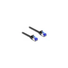 DeLock Patchkabel CAT6a RJ45 U FTP Flachband 1m Schwarz