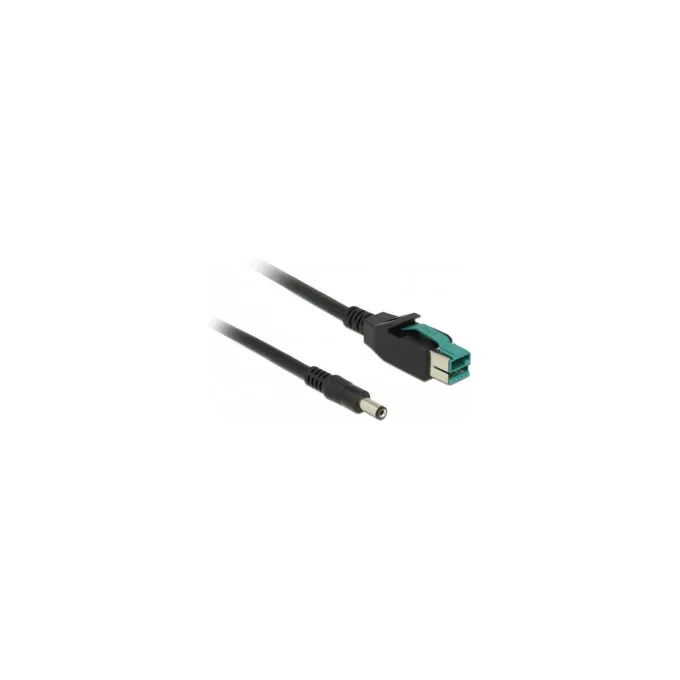 Delock PoweredUSB Kabel Stecker 12 V to DC 5.5 x 2.1 mm Stecker 2 m für POS Drucker und Terminals — image 2