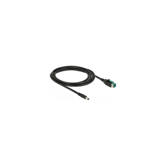 Delock PoweredUSB Kabel Stecker 12 V to DC 5.5 x 2.1 mm Stecker 2 m für POS Drucker und Terminals — image 3