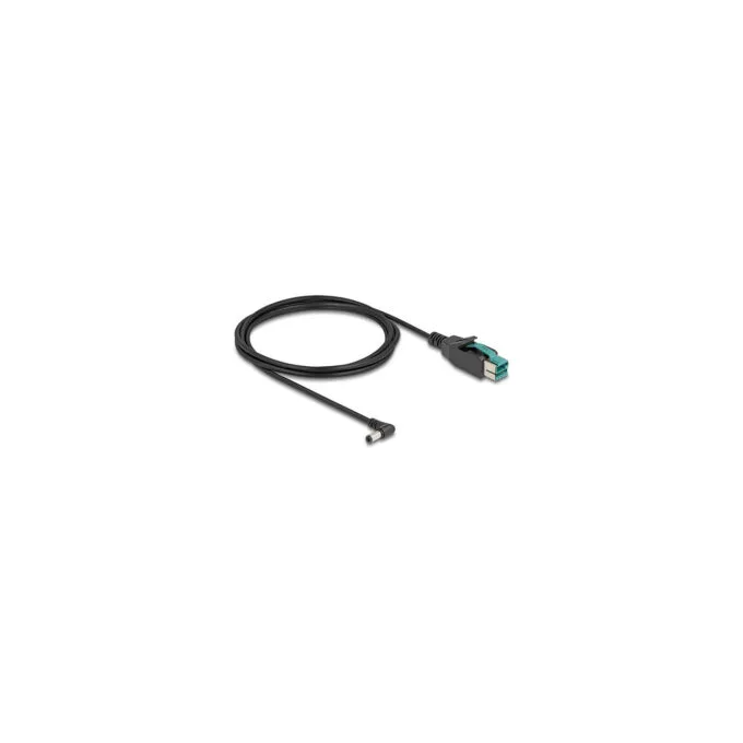 Delock PoweredUSB Kabel Stecker 12 V zu DC 5.5 x 2.5 mm Stecker gewinkelt 2 m — image 2