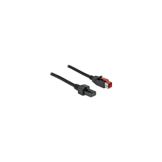 Delock PoweredUSB Kabel Stecker 24 V zu 2 x 4 Pin Stecker 3 m für POS Drucker und Terminals — image 1