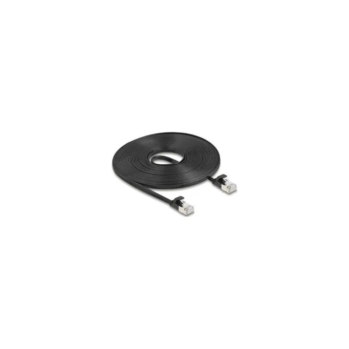 Delock RJ45 Flachband Patchkabel Stecker zu Stecker Cat.6A U FTP 7.5 m schwarz — image 2